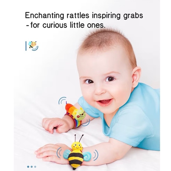 Vibrant Insect-Themed Baby Rattle Set (A166) - Picture 3 of 8